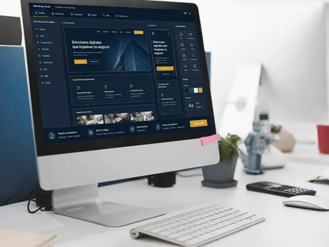 Proceso de diseño de páginas web en Querétaro realizado por Sidci Empresarial utilizando una interfaz profesional para crear sitios web responsivos optimizados para SEO. Proceso de diseño de páginas web en Querétaro realizado por Sidci Empresarial utilizando una interfaz profesional para crear sitios web responsivos optimizados para SEO.